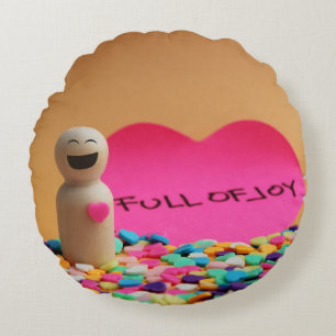 Full of joy round pillow