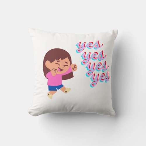 Full of joy throw pillow