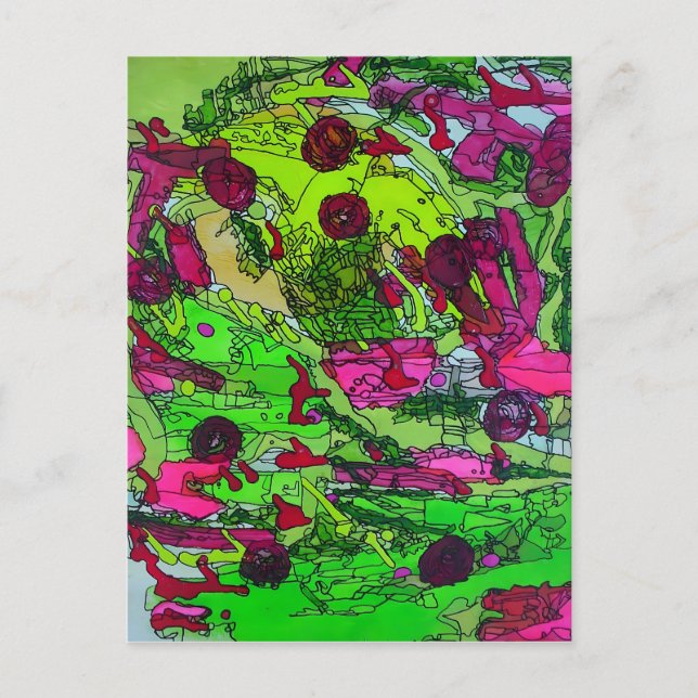 Full of Myself Marie Gage Abstract Fine Art Postcard (Front)