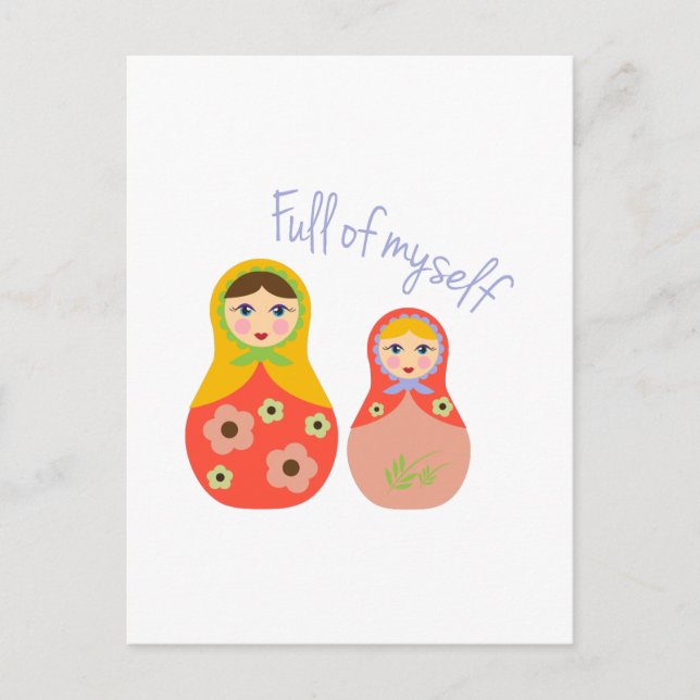 Full Of Myself Postcard (Front)