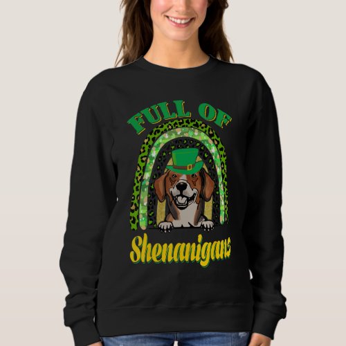 Full Of Shenanigans Dachsbracke Dog  St Patricks  Sweatshirt