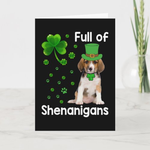 Full of Shenanigans Dog St Patricks Day Card