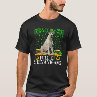 Full Of Shenanigans Irish Wolfhound Dog St. Patric T-Shirt