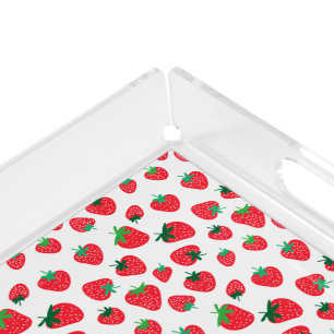 Full of Strawberries Acrylic Tray