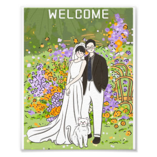 full of warmth and happiness wedding photo print