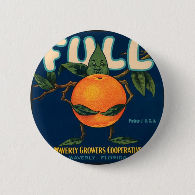 Full - Orange Crate Label Button (Front)