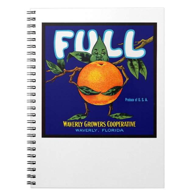 Full - Orange Crate Label Notebook (Front)