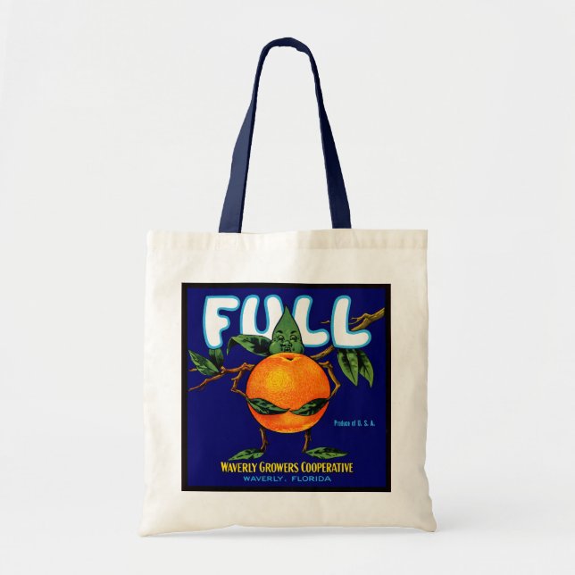 Full - Orange Crate Label Tote Bag (Front)