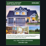 Full Page 2 Sided House For Sale Flyer with Photos<br><div class="desc">Looking to sell your home? Create a professional looking flyer to advertise your house listing to prospective buyers. This full sheet flyer is two sided and is ready to be customized with all of your listing details. There's spots for 4 photos of your home on the front and room on...</div>