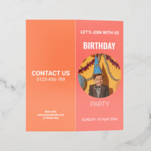 Full Personalized Happy Birthday Party Photo Brochure