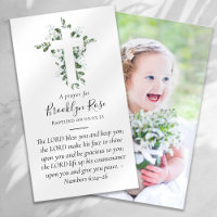 Full Photo Baptism Prayer Card