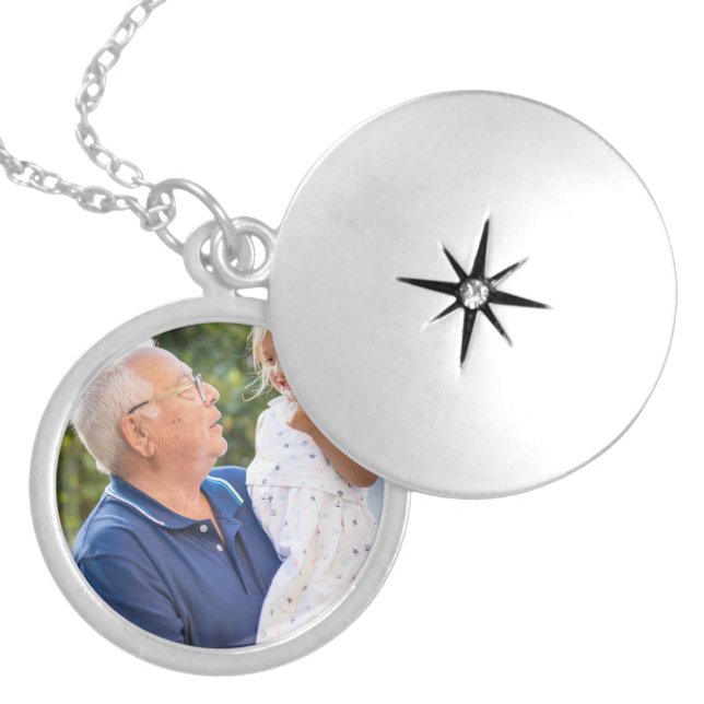 Full Photo Custom Create Your Own Locket Necklace (Front)