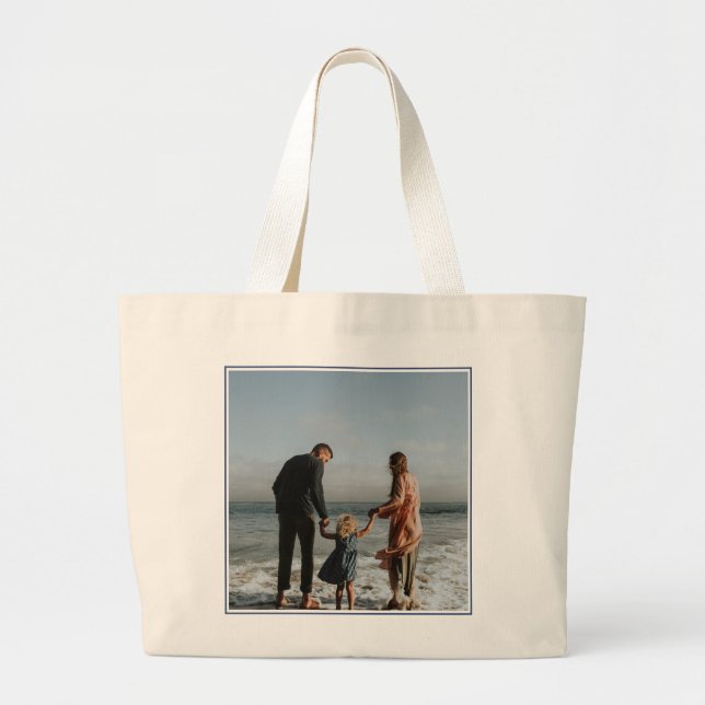 Full Photo Custom Framed Large Tote Bag (Front)