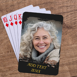 Full Photo Custom Poker — Black & Gold Cards