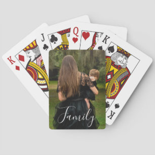Full Photo Custom Script Family Text Poker Cards