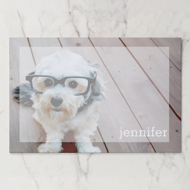 Full Photo Design with Custom Name Paper Pad (Front)