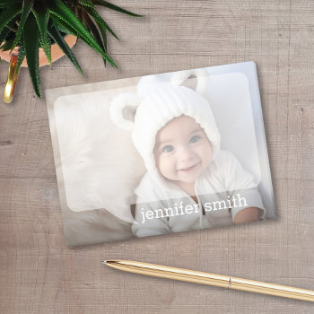 Full Photo Design With Talk Bubble And Custom Name Post-it Notes by MarshEnterprises at Zazzle