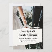 Full Photo Double-Sided Save the Date Card