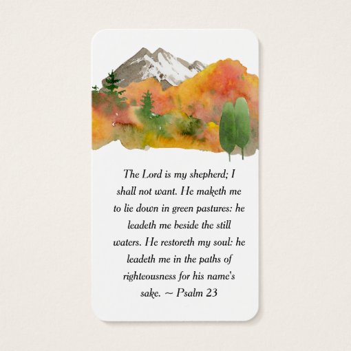 Full Photo Fall Mountain Prayer Card | Zazzle