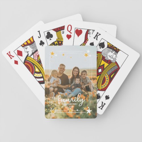 Full Photo Family favor reunion memory Poker Cards