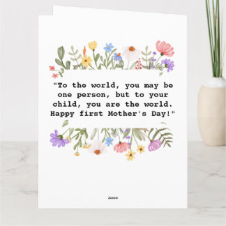 Full Photo First Mother's Day Card 2023