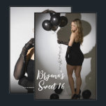 Full Photo Front & Back Trendy Modern Sweet 16 Invitation<br><div class="desc">Customize any way you want.</div>