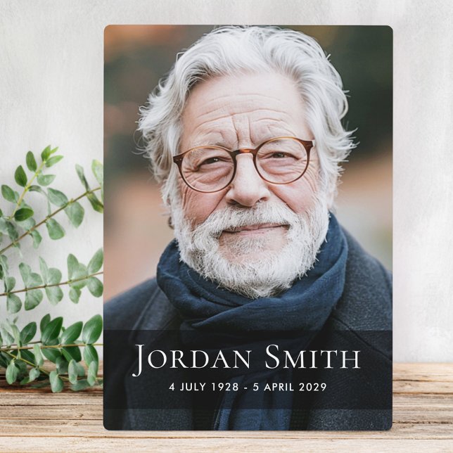 Full photo funeral bereavement memorial plaque (Full photo funeral bereavement memorial plaque)