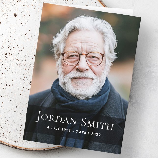 Full photo funeral bereavement thank you folded card (Full photo funeral bereavement thank you folded card)