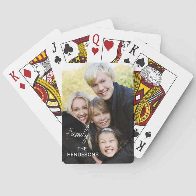 Full  Photo,Modern Family Script Photo Poker Cards (Back)