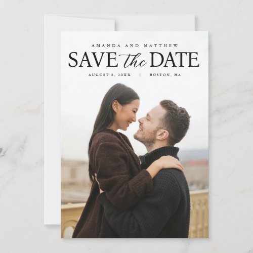 Full Photo Modern Save the Date
