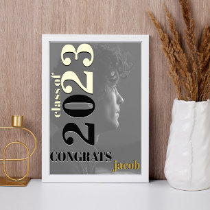 Full Photo Overlay Congrats Grad Foil Prints