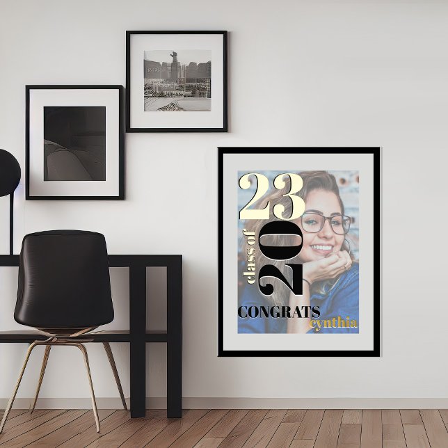 Full Photo Overlay Congrats Grad Foil Prints (Creator Uploaded)