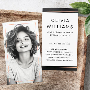 Full photo real foil border frame professional business cards