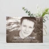 Full Photo Rustic Graduation Announce and party Invitation (Standing Front)