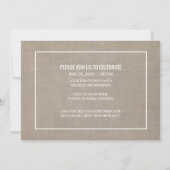 Full Photo Rustic Graduation Announce and party Invitation (Back)