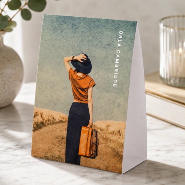 Full Photo Table Tent | Tabletop Display Stand (Full photo custom paper table tents, versatile tabletop sign template for business or personal use)