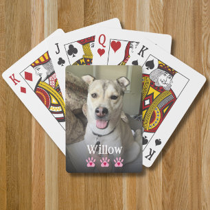Full photo template pet memory poker cards