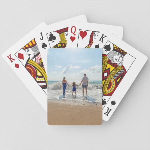 Full Photo _ Vertical Custom Family Picture Modern Playing Cards