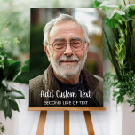 Full Photo - Vertical Custom Modern Script Foam Board<br><div class="desc">A simple template with 1 vertical photo and 2 lines of text. This can be used as a memorial poster or other event. The basic template can be changed to fit any event.</div>