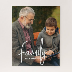 Full Photo - Vertical Custom Script Family Text Jigsaw Puzzle