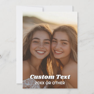 Full Photo - Vertical Custom Text Holiday Card