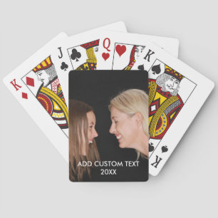 Full Photo - Vertical Custom Text Poker Cards