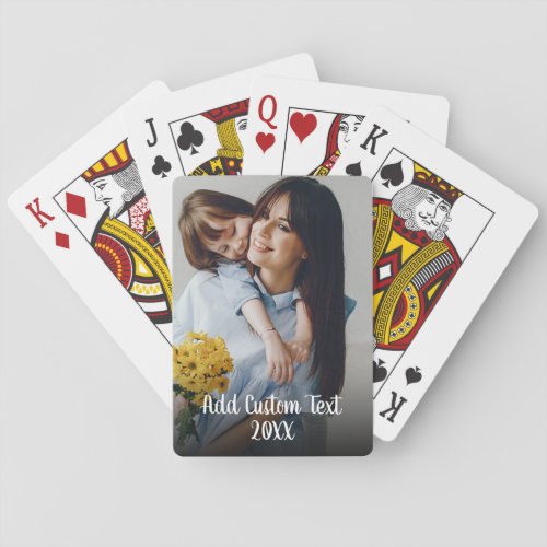 Full Photo _ Vertical Custom Text Poker Cards