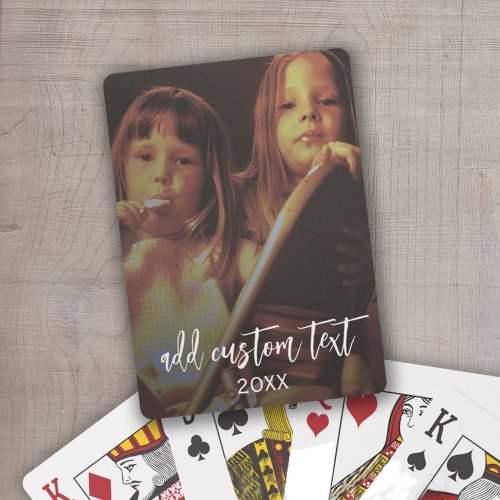 Full Photo _ Vertical Custom Text Script Poker Cards