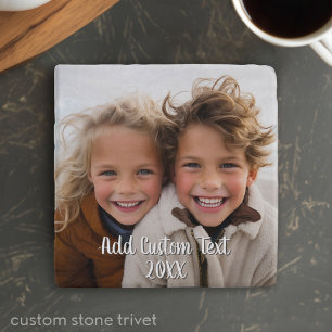 Full Photo - Vertical Custom Text Trivet