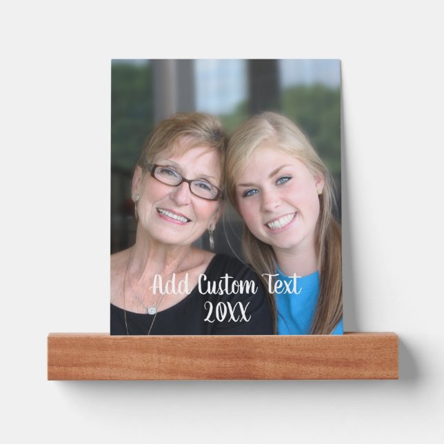 Full Photo - Vertical - with Custom Script Text Picture Ledge (Front)