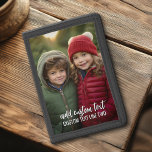 Full Photo with 2 Lines Text - Script and Mod Trifold Wallet<br><div class="desc">A fun way to capture memories and share them with friends. Add a square photo and your favorite caption to make a cool gift for family or friends.</div>