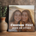 Full Photo - with Custom Text Ceramic Tile<br><div class="desc">A fun way to capture memories and share them with friends. Add a vertical photo and your favorite caption to make a cool gift for friends.</div>