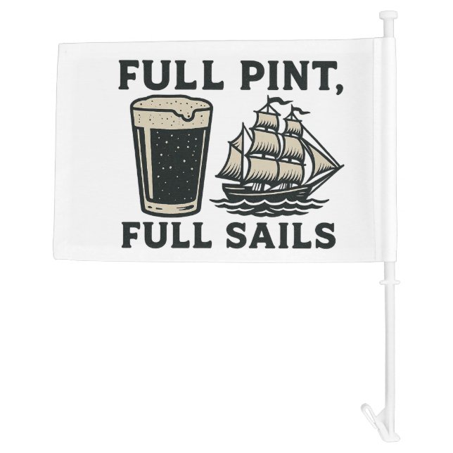 Full Pint Full Sails Nautical Flag – Funny Beer an (Back)