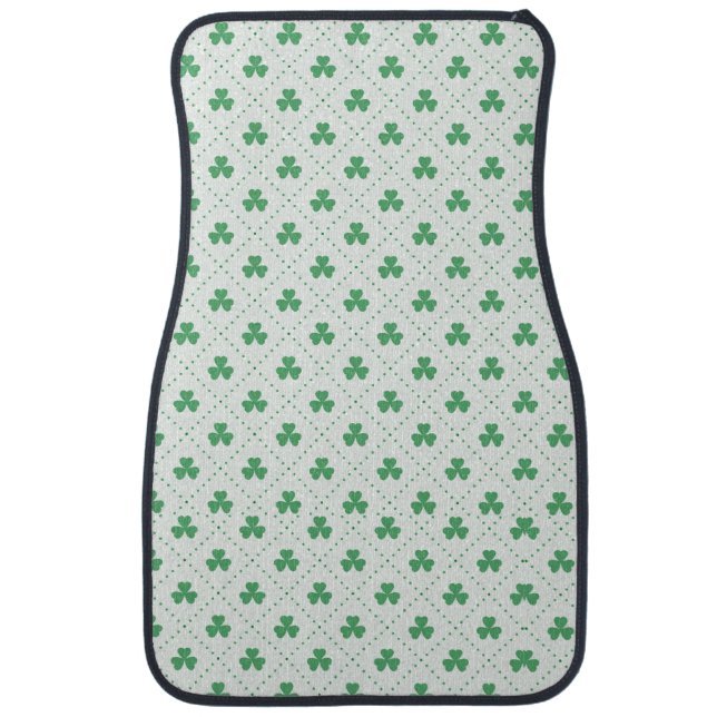Full Print Coverage - Clover leaves Pattern Car Floor Mat (Front)